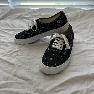 Vans black and white stars and moon classic men’s size 7.5 women’s size 9
